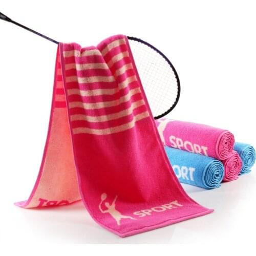 Wholesale 2pcs/lot 26.5*110cm 100% cotton gym towels fitness towel comfortable sweat towel for basketball sport towel