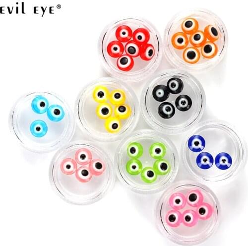 EVIL EYE 50 pcs /lot 6mm and 8mm Resin evil eye beads color mixing Charms For Diy Jewelry Making Accessories EY4979