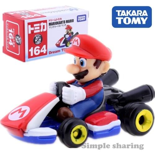 Takara Tomy Dream Tomica 164 Mariokart 8 Mario Roadster Model Kit Diecast Miniature Car Mould Hot Anime Figure Baby Toys