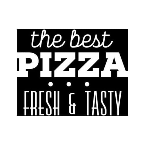 Black/Sliver Best Pizza Vinyl Decal Creative Font Vinyl Car Stickers Car Body Text Decorative Removable S922