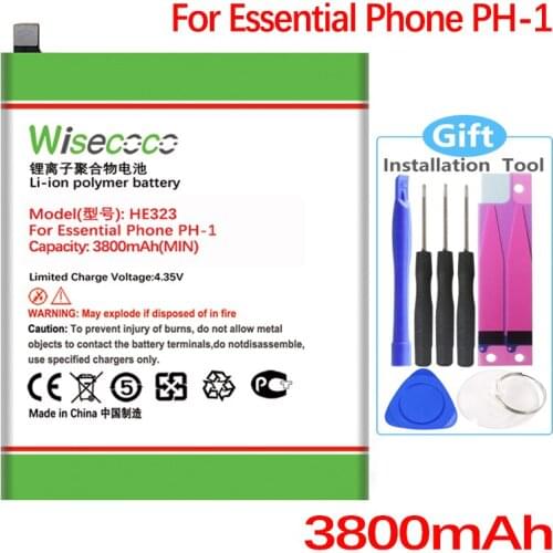 Wisecoco HE323 Battery For Essential Phone PH-1 CellPhone In Stock