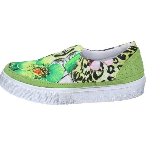 2 STAR Slip on woman green fabric