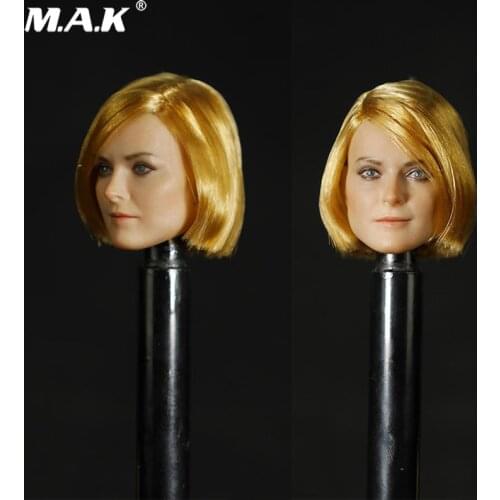 1/6 Scale D-OO1B Female Head Sculpt Model Toys Short blonde hair Exquisite Head Carving For 12" Action Figure Doll