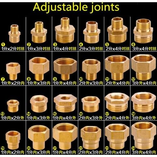 1/8 inch 1/4 inch 3/8 inch 1/2 inch male threaded brass fitting hex nipple connector BSP Male Thread Connector Quick Adapter