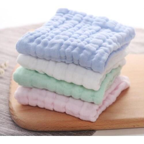 1PC 3 Color Cotton Gauze Muslin Baby Face Towel Wash Cloth Handkerchiefs Infant Kids Feeding Saliva Towels For Bathroom 1040A