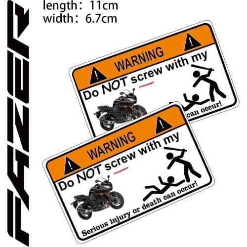 KODASKIN 2 Pieces Do Not Screw Warning Sticker Decal for YAMAHA FAZER