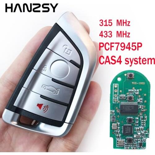 4 Buttons Smart key Fob For BMW CAS4 1 2 3 4 5 6 7 Series X1 X3 X4 M2 M3/M4 2011-2017 Remote key 315Mhz/433Mhz