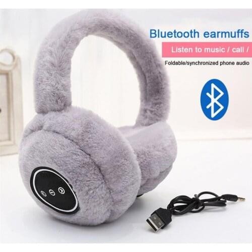 Bluetooth Wireless Headphone With Microphone Warm Ear Winter Cosque Girls Music Phone Cascos Kids Children Helmet Christmas Gift