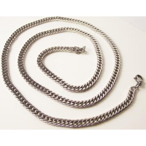 1Piece 3mm 24inch Mens Boys Stainless Steel Rope Necklace Chain Cuban Curb Chains KEYCHAIN Bead Chain Twisted Necklace Chain