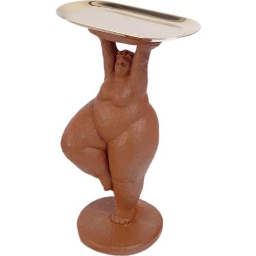 Decor Accesories For Home Figurines Statue Sculpture Miniature Room Decoration Fat woman tray storage ornaments simplicity art