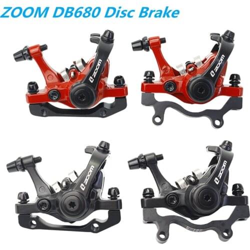 ZOOM DB680 Disc Brake For MTB Bicycle Mountain Road Bike Mechanical Caliper Disc Brakes Aluminum Alloy 2 Sides Braking Force