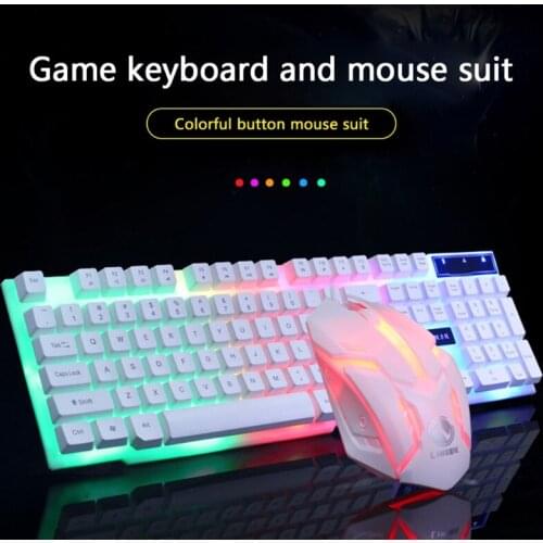 GTX300 USB Wired 104 Keys RGB Backlight Ergonomic Gaming Mouse Keyboard Combos Set