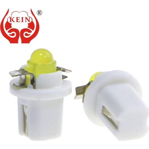KEIN 10PCS T5 B8.5D B8.5 Led Bulb car COB Cluster Gauge Instrument Dash Light dashboard indicator Interior 12V blue Signal Lamp
