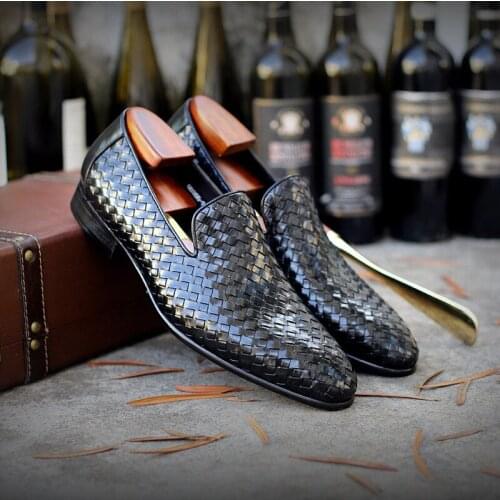 New Spring/Autumn Handmade Slip-On Genuine Leather Dress Oxford Flat Original Brand Men Oxford Shoes