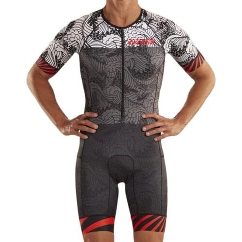Zone3 Men Triathlon Skinsuit Cycling Racing Swiming Set Triathlon Cushion Sleeveless Cycling Running Jumpsuit Maillot Ciclismo