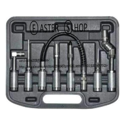 7pc Grease Gun Adapter Set Lubing Hose Fitting Zerk Tip Assortment