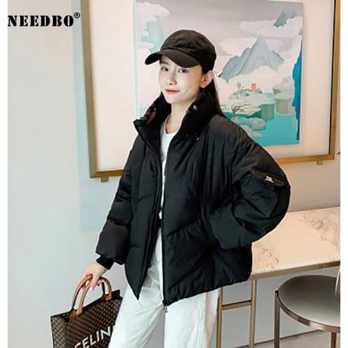 NEEDBO Winter Jacket Women 2020 Parka Mujer Casaco Cotton Padded Puffer Jacket Women Winter Coat Warm Plus Size Casual Casaco