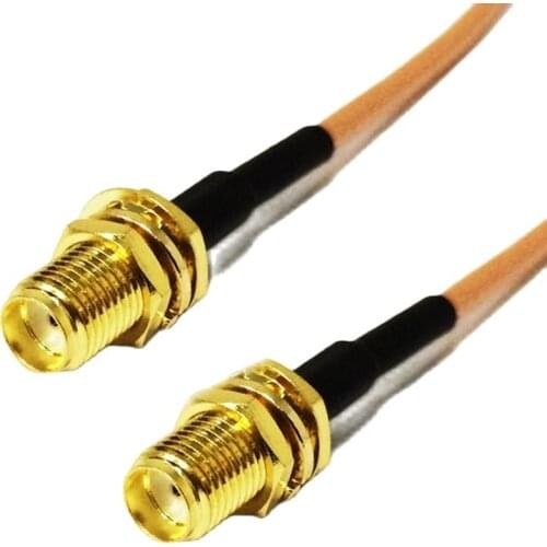 1PC New SMA Female To SMA Female Jack Connector RG316 Coaxial Cable pigtail adapter 15CM 6inch SMA Wire