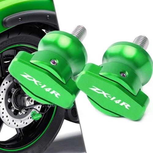 Hot Sale Motorcycle Swingarm Spools Slider For KAWASAKI NINJA ZX14R ZX-14R ZX 14R ZZR1400 ZX1400 GTR1400 M10 Screws Stand