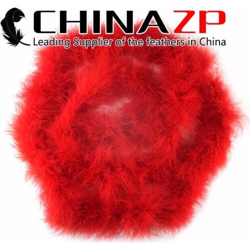 Retail and Wholesale in CHINAZP Factory 20g 20yards/lot Beautiful Dyed Red Turkey Marabou Feather Boa