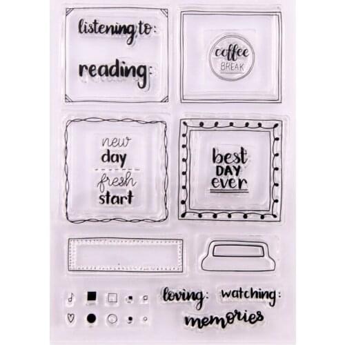 YINISE Silicone Clear Stamps DIES For Scrapbooking STENSICLS MEMORY DIY PAPER Album Cards MAKING Craft Transparent RUBBER Stamp