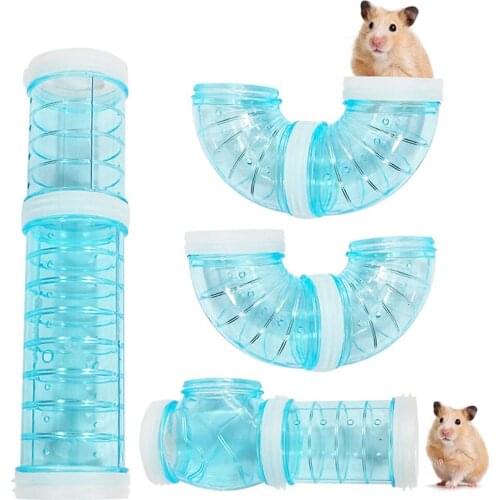 U-Tube Type Plastic Tube Line Training Game External Connected Tunnel Toys For Small Hamster Animal Cage Accessories