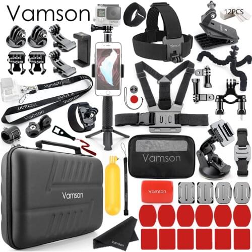 Vamson Waterproof Carrying Case for DJI OSMO Action Camera Accessories Set for Gopro Hero 7 Black /6/5/4 for xiaomi yi 4k VS87