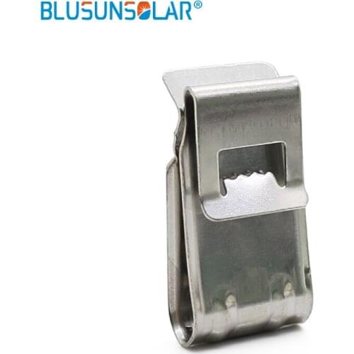 50pcs/lot Wholesale 4 X 4mm SUS 304 Stainless Steel Material Big Size PV Cable Clips , Solar Cable Clamp Wire Holder Solar
