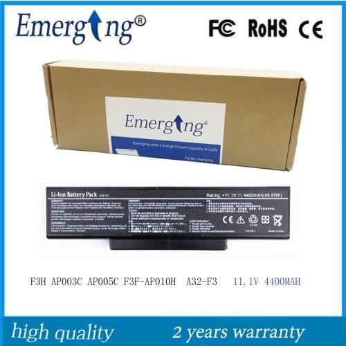 10.8v 4400mah New Laptop Battery for ASUS F3H AP003C AP005C F3F-AP010H A32-F3 Z53 M51 Z94 A9T F3 F3S F3K F3T F3SV F3JR F3JA