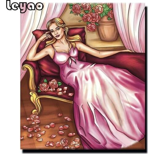 5D DIY Diamond Painting Full Square New Arrival Anime Women Diamond Embroidery Sale Flower Mosaic Sale Christmas Wall Art