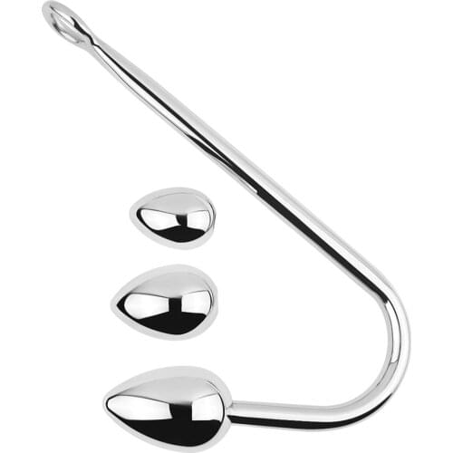 Stainless Steel Anal Hook Small Medium Large Ball Head for Choose Butt Plug dilator Metal Prostate Massager Sex Toy for Male
