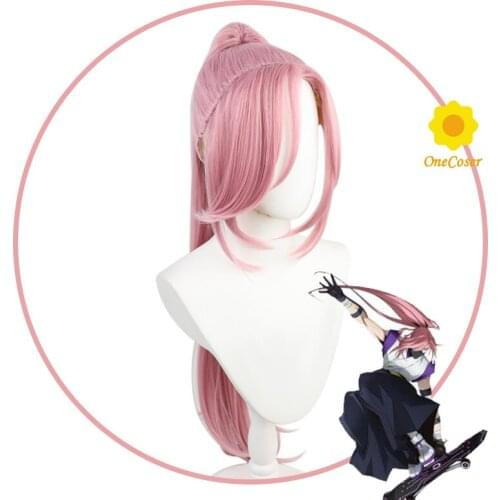 Anime SK8 the Infinity Cherry Blossom Cosplay Wig SK Long Pink Ponytail Wig Heat-resistant Fiber Hair + Wig Cap Party Role Play