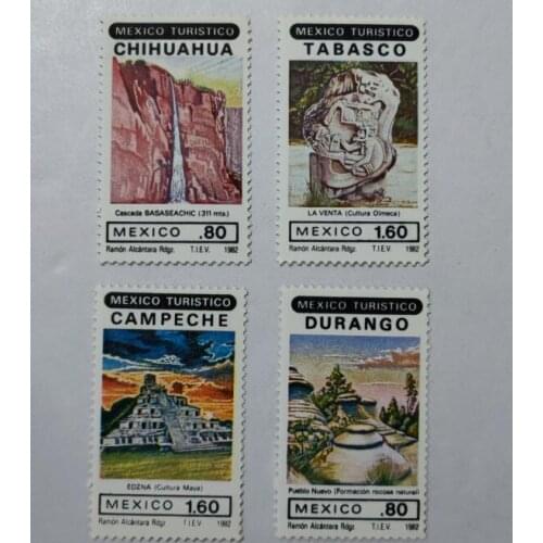 B18 4PCS Mexico 1982， Post Stamps Postage Collection