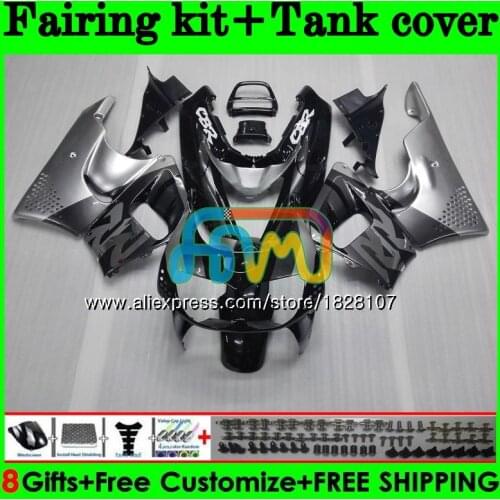 +Tank For HONDA CBR900RR Silver flames CBR 900 893RR 1994 1995 1996 1997 158BS.3 CBR900 CBR893 RR CBR893RR 94 95 96 97 Fairing