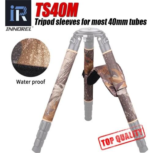 INNOREL TS40M-Tripod Leg Covers for 40mm Tube Universal Tripod Protective Sleeves and Shoulder Pad Waterproof Brown Camouflage