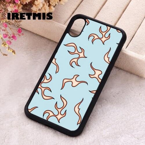 Iretmis 5 5S SE 2020 phone cover cases for iphone 6 6S 7 8 Plus X Xs XR 11 12 Mini Pro Max Silicone TPU flames aesthetic