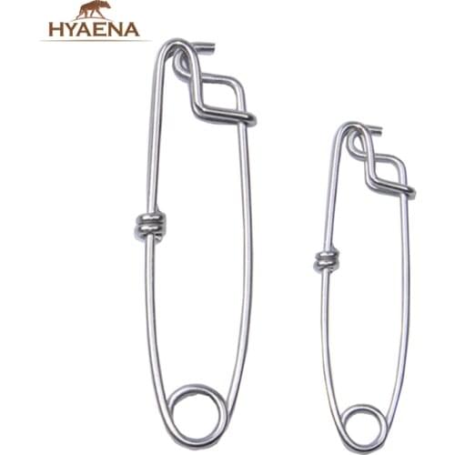Hyaena 5pcs Stainless Steel Strong Fishing Longline Branch Hanger Snap Clips Tuna Float Line Fishing Accessories
