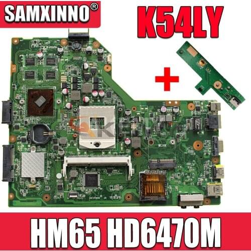 K54LY Laptop motherboard USB:3.0 1GB HM65 HD6470M for ASUS K54LY X54HR K54HR X54H Test mainboard K54LY motherboard test 100% ok