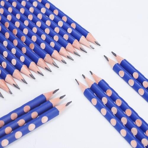 10pc Groove Triangle Wooden Pencil HB Posture Correction Pencil School Office Stationery Professional Exam Drawing Pencil