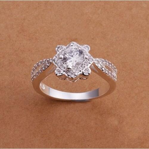 KN-R175 Wholesale size 8# silver plated rings for women mens silver color jewellery fashion jewelry fashion Ring