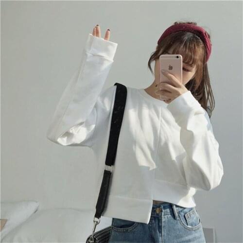 Женские короткие толстовки Kokopiecoco China At AliExpress