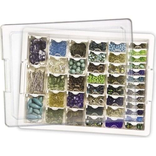 Drill Containers for Diamond Painting Mosaic Tool Accessories Plaid Jewelry Diamond Embroidery Transparent Storage Box