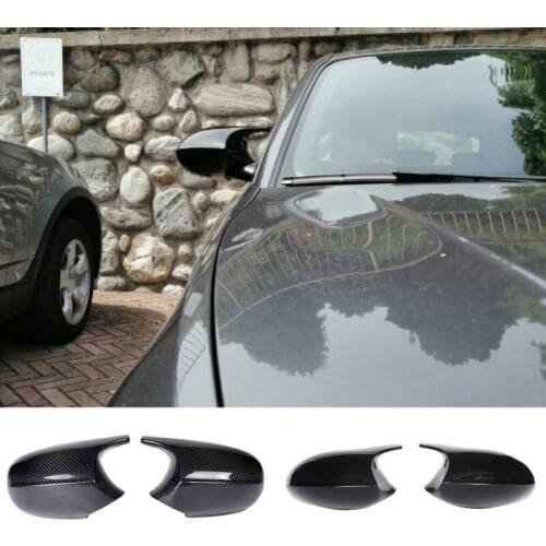 M3 Style 2x Mirror Cover E90 Car Rearview Mirror Cover Cap For BMW E90 E91 PRE-LCI 2005-2007 E92 E93 2006-2009 E80 E81 E87