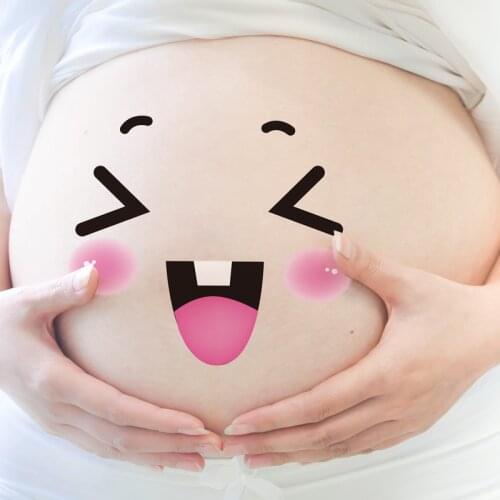 Cartoon Belly Wall Stickers DIY Pregnant Woman Wall Decals for Kids Rooms Baby Bedroom Decoration