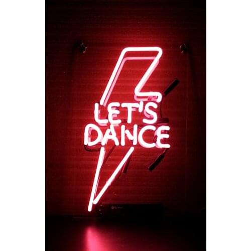 14“ Lets Dance Pink Acrylic Custom Neon Light Lamp Sign Beer Bar Handmade Glass Decorate Home Wall Room Windows Tube Artwork