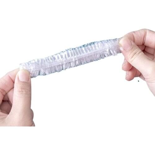 New 100pcs Plastic Bags Food Cover Elastic Stretch Adjustable Bowl Lids Universa 94PF