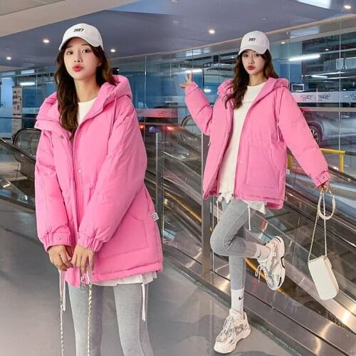 2021 New Winter Women Parkas Jackets Slim Hooded Thicken Warm Padded Coat Female Winter Outwear Jacket parkas