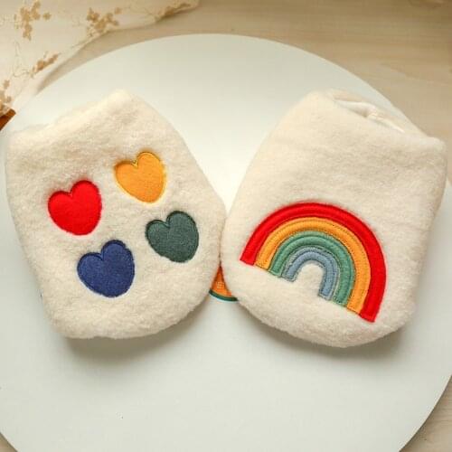 New Dog Puppy Clothes Four-color Love Rainbow Vest Pet Cat Fit Small Dog Autumn And Winter Pet Cute Costume Dog Cloth