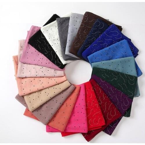 New Scarf Cover Malaysian Pearl Chiffon Sequin Headband Fashion Floral Stripe Echarpe Hijab Dropshipping