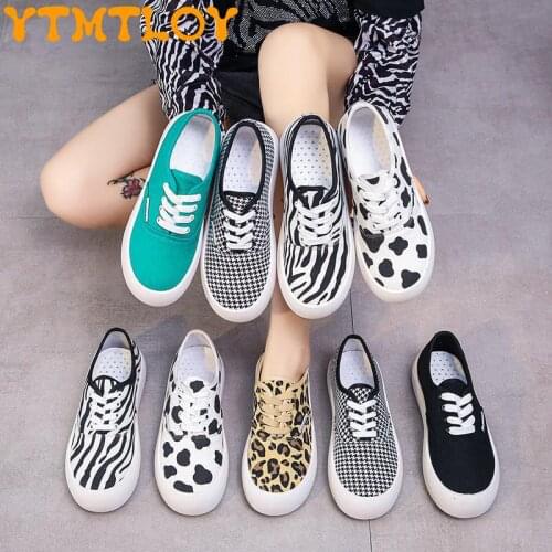 Canvas Shoes Women 2021 New Spring And Autumn Thin Net Red Leopard Casual Shoes Round Toe Womens Shoes Ins Tide Shoes